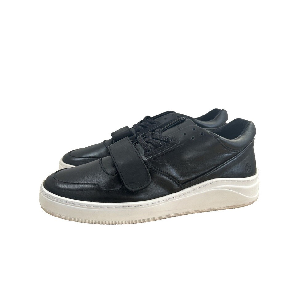 Alma Mater Gamma 4 Black Leather Sneakers Men's Designer Sz 41 EU/US 8.5 NEW